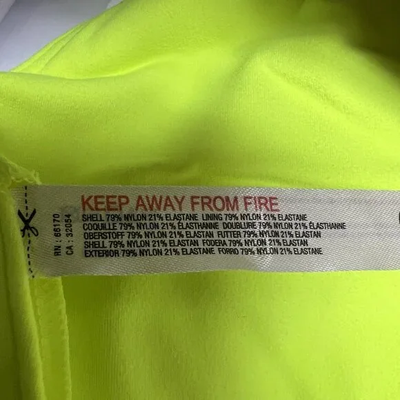 NWT $68 Free People X Hatch Maternity Square Neck Bra Size Medium Neon Yellow - Picture 13 of 15